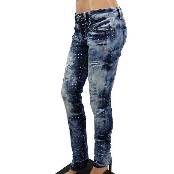 PARASUCO Legend Glitter Rhinestone Skinny Jeans 26 - Picture 6 of 8